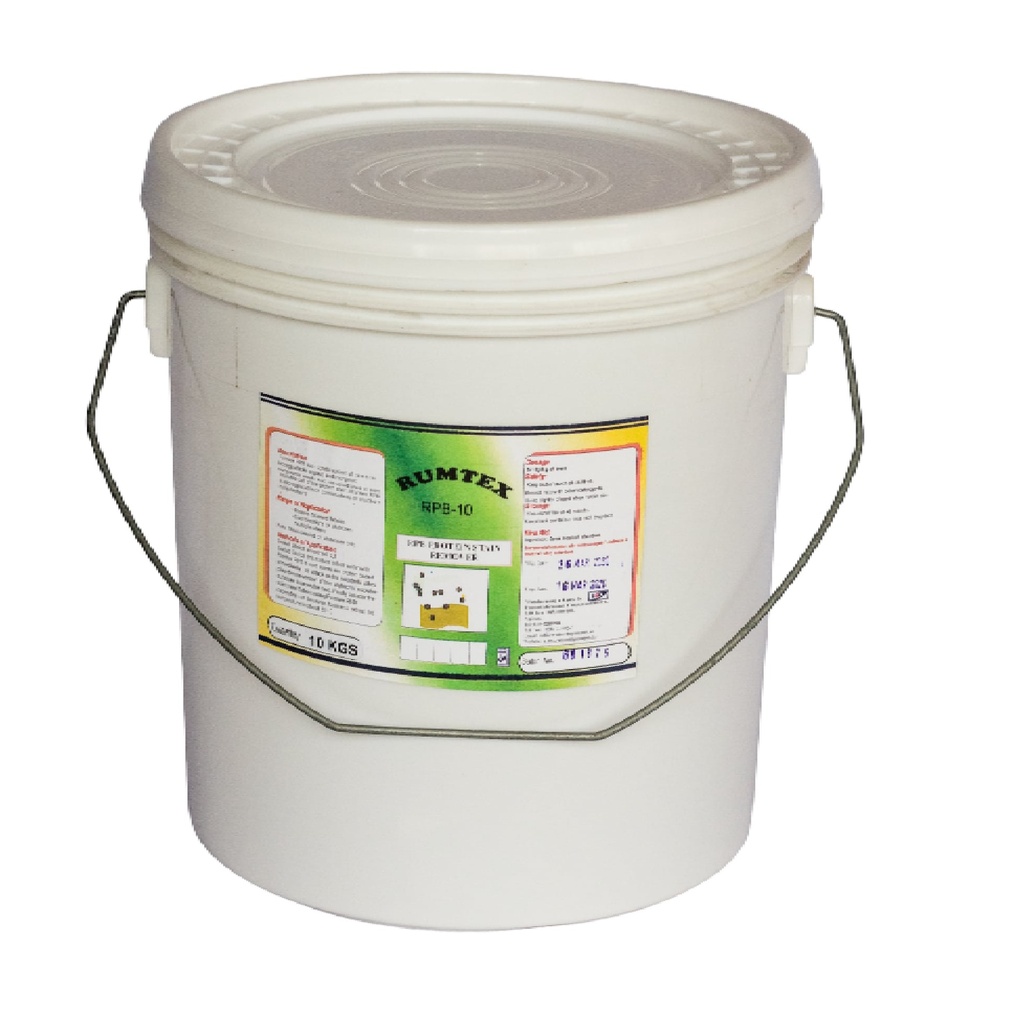 Rumtex PB  10kgs (Special for protein based
stubborn stains e.g Blood)